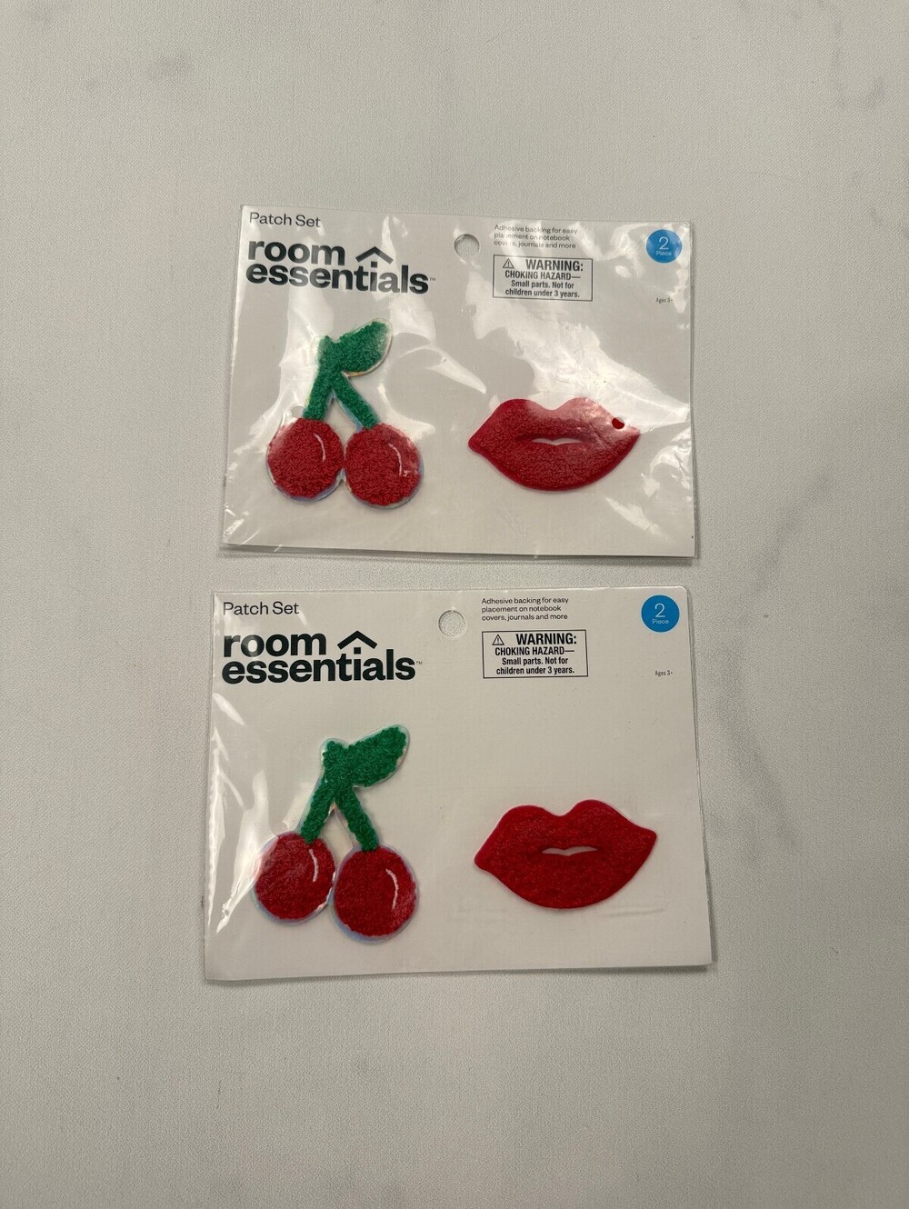 Room Essentials Patch Set Patch Red Modern Statement Piece Set of 2